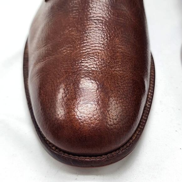 COLE HAAN VINTAGE WILLIAM DERBY OXFORD DISTRESSED PEBBLED LEATHER MENS 10.5 WIDE - Picture 4 of 16